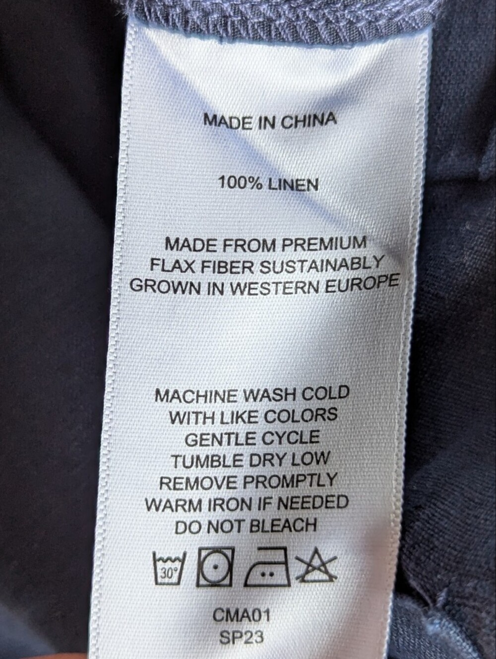 Quince 100% European Linen Pants Deep Navy Blue Size Small - Picture 6 of 8